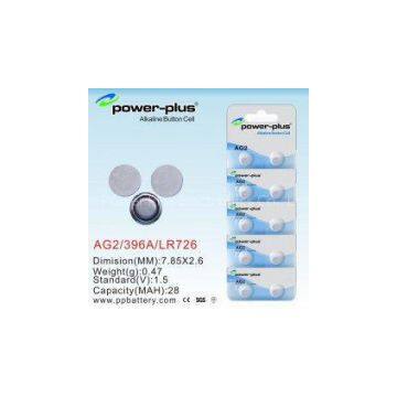 ROSH,  CE, SGS Certificated AG Series coin cell battery AG2 /396A /LR726/1.5v