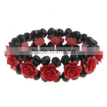 different color Coral Bracelets Natural for sale with flower