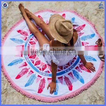 wholesale custom print beach towel round/round towel beach