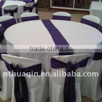 banquet polyester tablecloth and wedding polyester chair cover