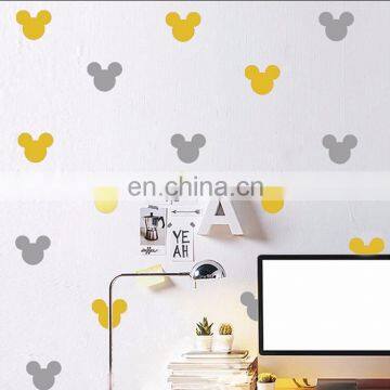 Colorful Mickymouse Head Ins Style Vinyl Mini Wall Sticker Children Room Home Decoration Mural Roon Decal