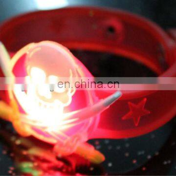 LBS-0034 LED flashing skull bracelet Halloween party bracelet with led light