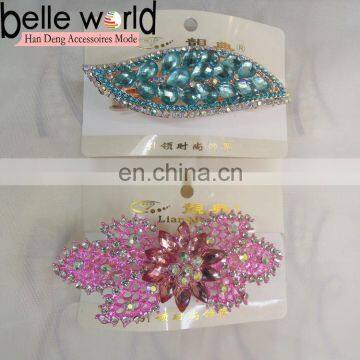 Newest Acrylic Barrette,Rhinestones Ladies Hair Clip