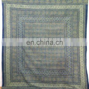 Gold Supplier Beautiful Hot Selling Indigo Print Vegetable Dye Ajrakh Kantha Throw photo-4