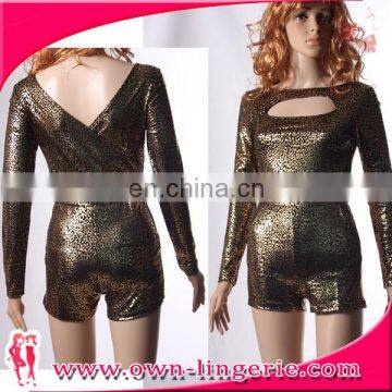2016 Gold Sequins Fashion Women Long Sleeve Office Lady Jumpsuit photo-5