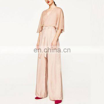 Trend 2018 crossed V-neck cape formal custom harem pants for women