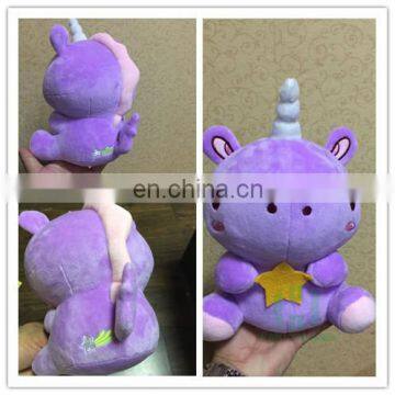 HI CE Certificate Lovely Purple Unicorn plush toy for kids