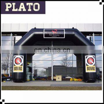 Black Decorative inflatable outdoor arch gate for trade show