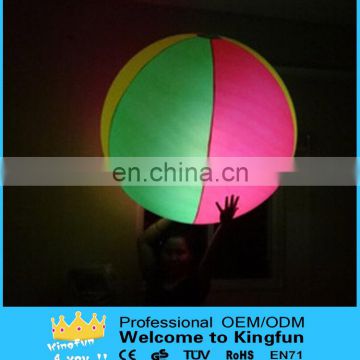 Lighted show/event inflatable throwing ball for performance