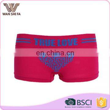 High quality customsize printed seamless nylon women panty briefs