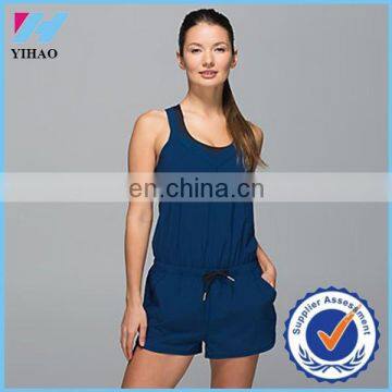 Trade Assurance Yihao 2015 Custom Womens New Sport Gym Blank Wear Pants Shorts Jumpsuits Women