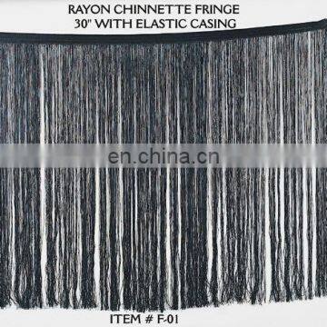 rayon solid chinnette fringe