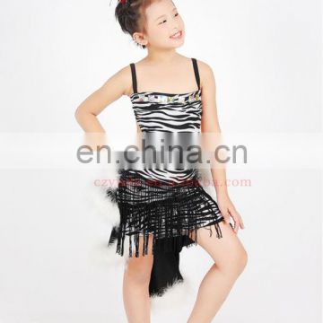 Performance sexy tassel children girls ballet tutu skirt with fluff tail ET-014#