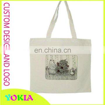 korean fashion Recycled Cotton Shopping Tote Bag With Custom Logo