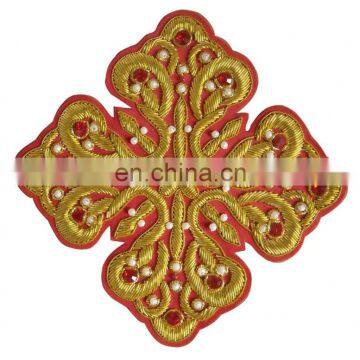 church Hand Embroidery cross Badges