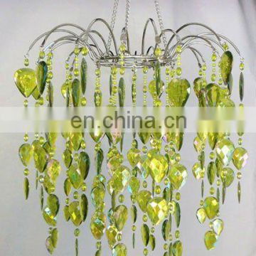 Green Wedding Acrylic Beaded Chandelier