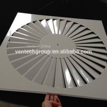 HVAC aluminum swirl ceiling air diffuser