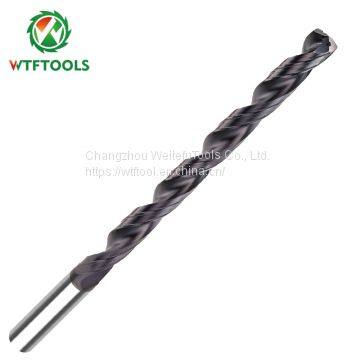 5D 4mm Solid Carbide Drill Bits For Steel Drilling With Inner Coolant Hole