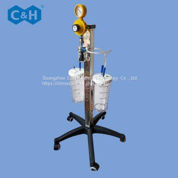 Operating Theater Using Surgical Vacuum Regulator Trolley Set with 2 / 4 / 8 Liter Suction Liquid Collecting Jars