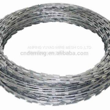 galvanized razor barbed wire