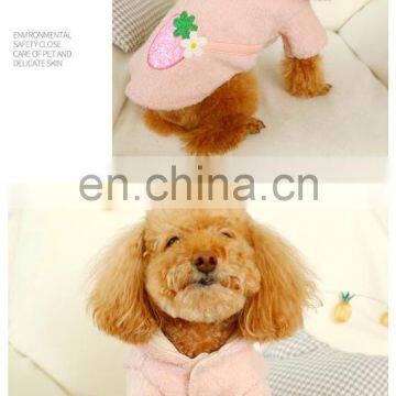 Cute Pet Dog Cat Pink Strawberry Apparel Fleece Clothes Hoodie photo-7
