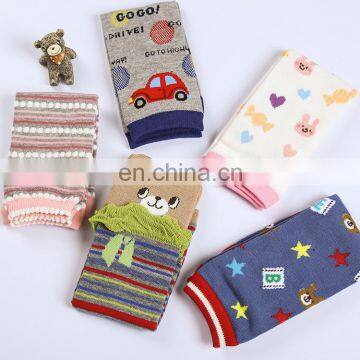 Cartoon Leg Warmers Kneepads Warm Cotton Socks 3D Bear Boys Girls Toddler Striped Socks 0-5yrs Baby Children