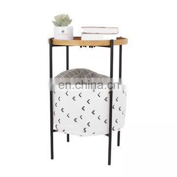 Customized Newest Design Home Storage Metal Round Tea Table With Wooden Lid photo-3