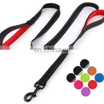 Heavy Duty Dog Leash Traffic Padded Double Handles Lead for Control Safety Training - Leashes for or Large Dogs or Medium Dogs photo-3