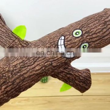 New Arrivals 2020 Anti Bite Creative Wood Cactus Loofah Shape Dog Toy Puppy Squeaky Pet Chew Dog Toys