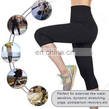 Women Sauna Yoga Pant Capris Fat Control Sweat Legging With Waist Trainer Belt Hot Sweat Pants photo-3