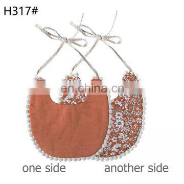 Wholesale Cotton Print Lace-up Cute Baby Bibs photo-2