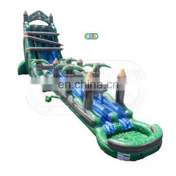 popular commercial grade party rental inflatable tiki island water slide