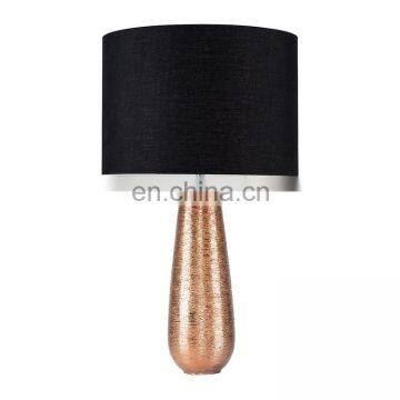 Custom made European luxury rose gold ceramic base modern nightstnad lamps for home hotel office