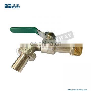 Brass Bibcock With Steel Handle With Ball Seat. Hose End, Nickel Plated photo-3