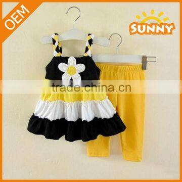 2-Piece Tank Dress+Pants of Baby Girl Clothing