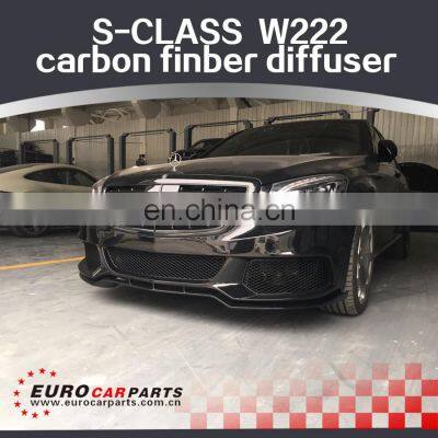s Class W222 Rear Diffuser Exhasut Tips Muffler Tips Carbon Finber Diffuser for W222 to B Style 2016 2017 MB Auto Parts for W222 photo-5