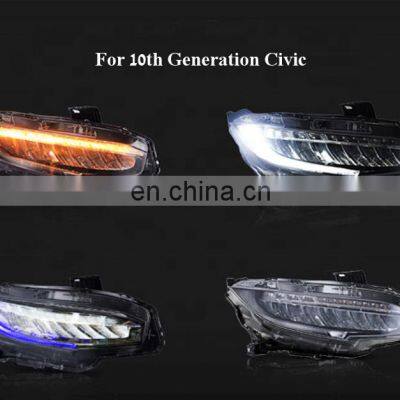 LED Car Headlights for Civic 2016-2018 Full-LED Headlamp Plug and Play for New Civic