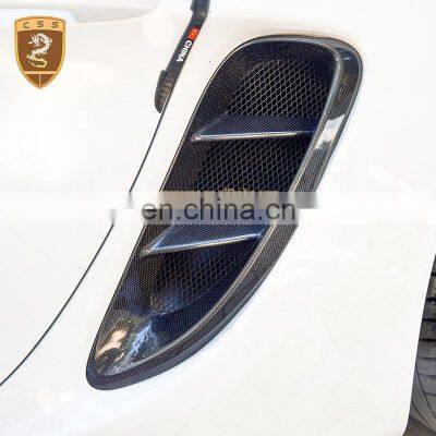 Luxury SuperCar Accessories Carbon Fiber Twill Side Air Vents For Cayman Boxster 718