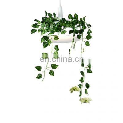 Tonghua 2021 New Arrival Aluminum Material Creative Hanging Lamp Decorative Artificial Plant Warm White Light Pendant Chandelier