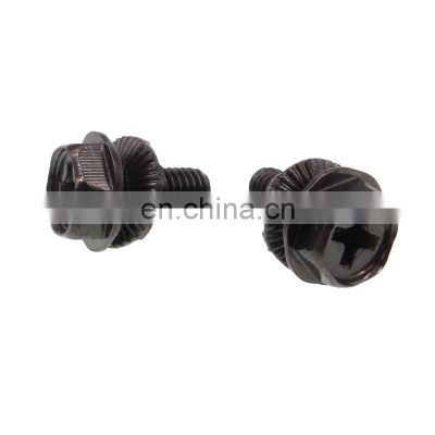 M5 hex head combination sems screw with spring washer and flat washer