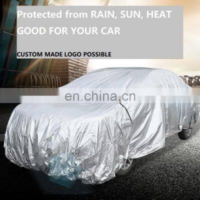 Waterproof Black Polyester UV Protection Car Sunshade Net Top Cover Universal Car Cover photo-2