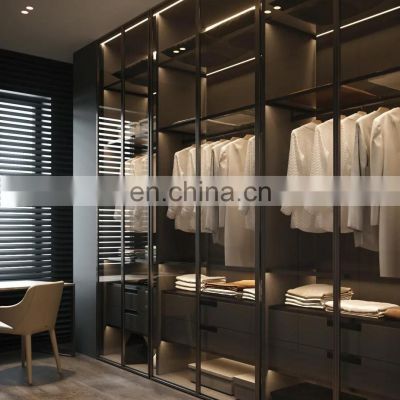 Customized dressing room Luxury walk in Closet bedroom furniture wardrobe modern  closet system