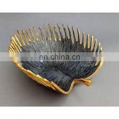 Copper Plated Shiny Leaf Tray photo-5