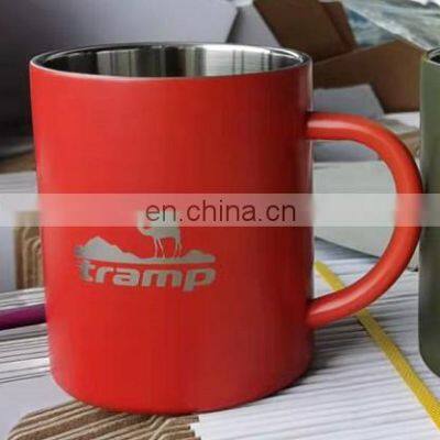 300ml double layer stainless steel mug without lid