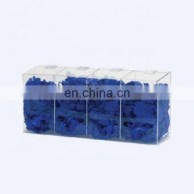 clear medical hair nets box acrylic clear plastic storage box with dividers