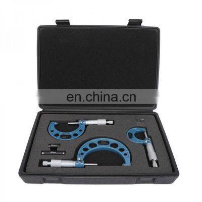 3Pcs High Accuracy 0-25mm 25-50mm 50-75mm 0.01mm Outside Diameter Micrometer Set for Measurement Tool