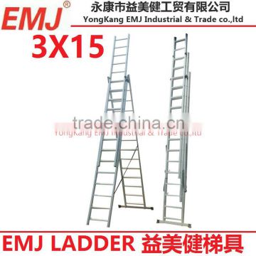 3 Section extension ladder 3X15