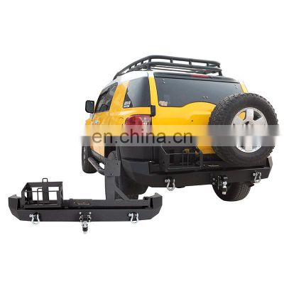 4x4 Maiker Steel Rear bumper for FJ Cruiser back bull bar with tire rack bumpers for FJ Cruiser