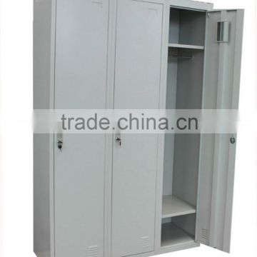 Easy Assemble Knock down metal 3 door metal lockers storage cabinets/metal clothes cabinet