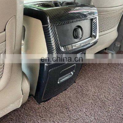 Car Accessories For Kia Carnival 2022 Carbon Fiber Rear Storage Box Air Outlet Vent Panel Cover